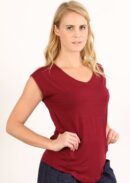 Simple Top V-neck Maroon