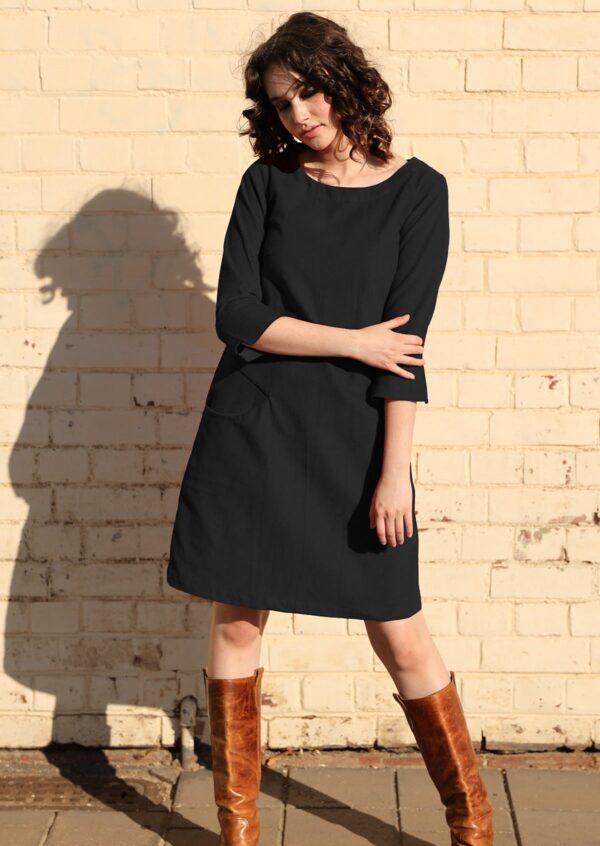 Corduroy Dress Black - Image 4