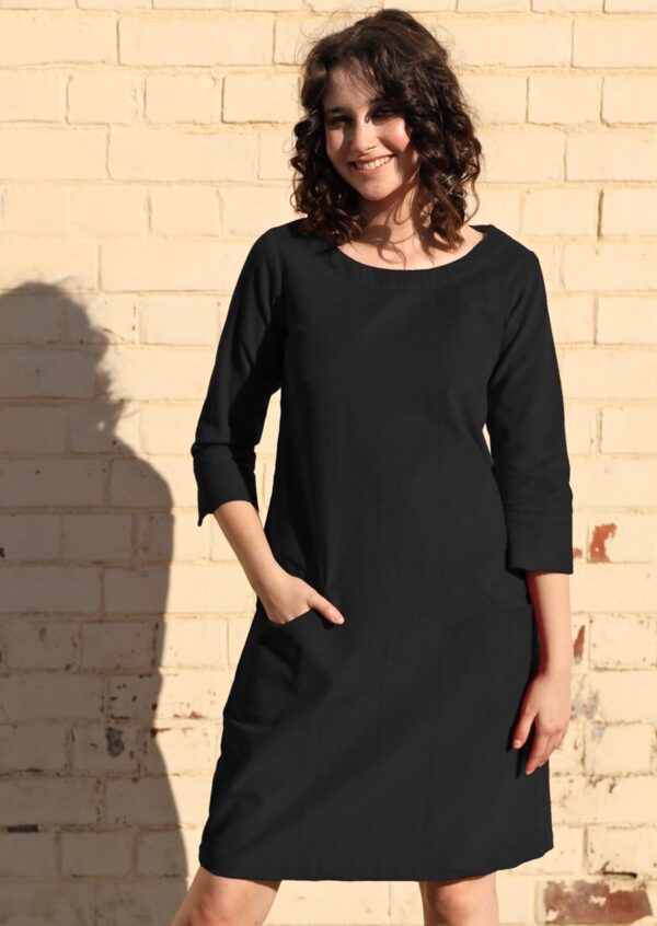 Corduroy Dress Black - Image 5