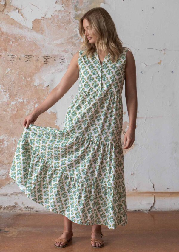 Boho Tiered Maxi Dress Buttercup - Image 4