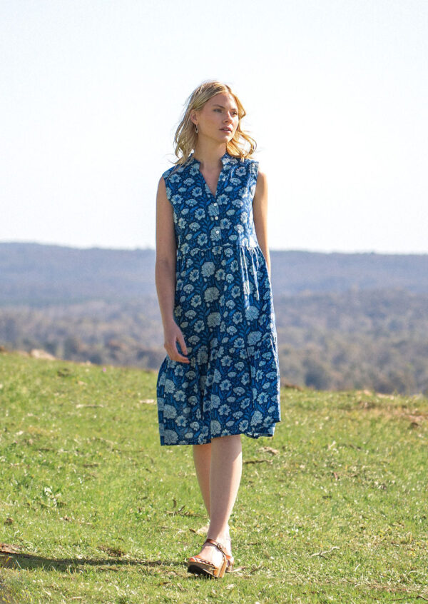 Ember Midi Dress Blue Meadow - Image 6