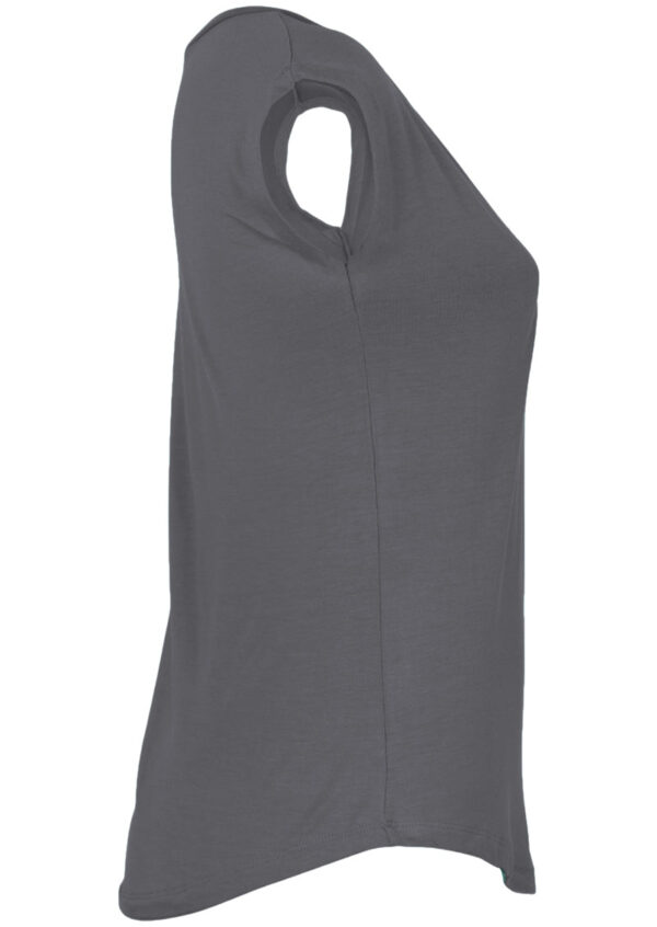 Simple Top V-neck Dark Grey - Image 4