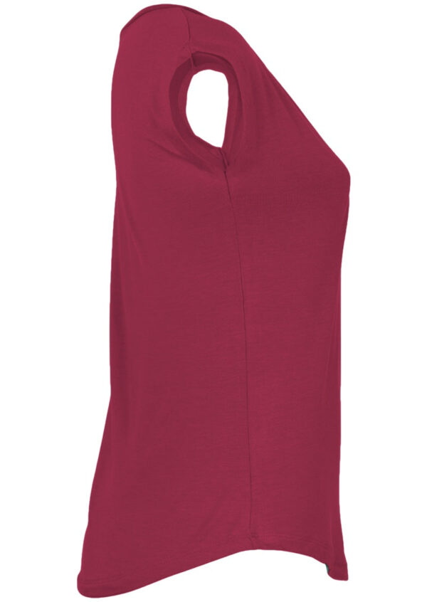 Simple Top V-neck Maroon - Image 6