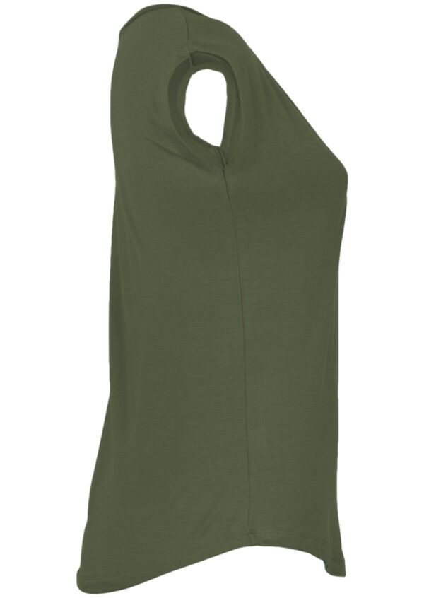 Simple Top V-neck Olive - Image 5