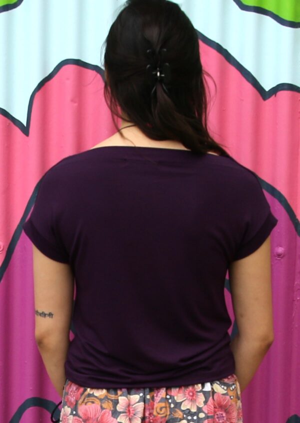 Wide Neck Mod Top Dark Purple - Image 3