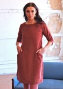 Corduroy Dress Burnt Henna