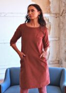 Corduroy Dress Burnt Henna
