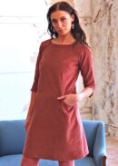 Corduroy Dress Burnt Henna