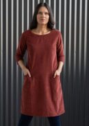 Corduroy Dress Burnt Henna