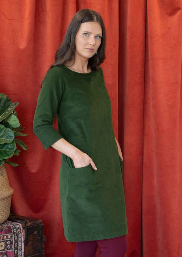 Corduroy Dress Douglas Fir - Image 4