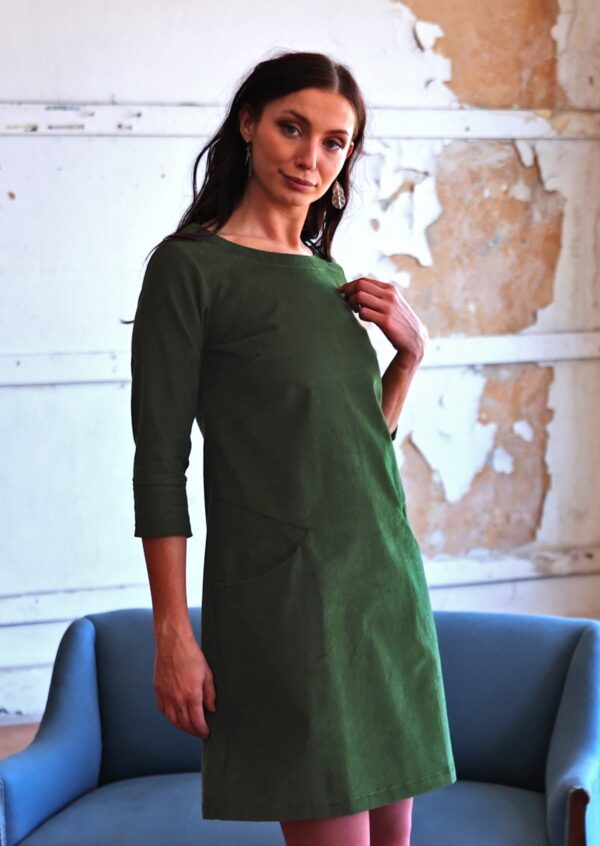 Corduroy Dress Douglas Fir - Image 9