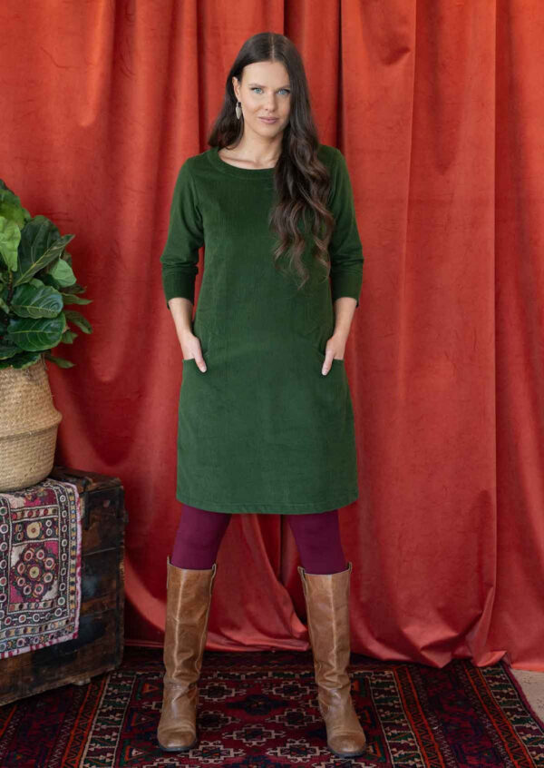 Corduroy Dress Douglas Fir