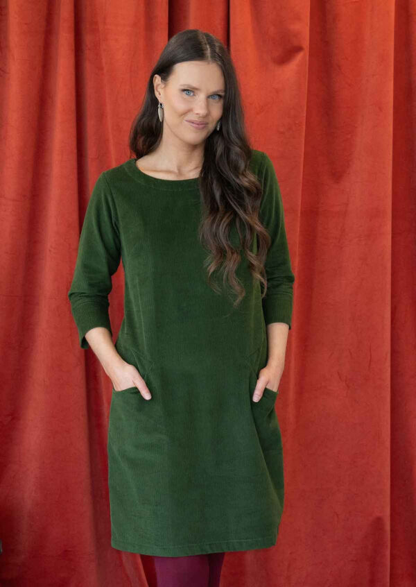 Corduroy Dress Douglas Fir - Image 2