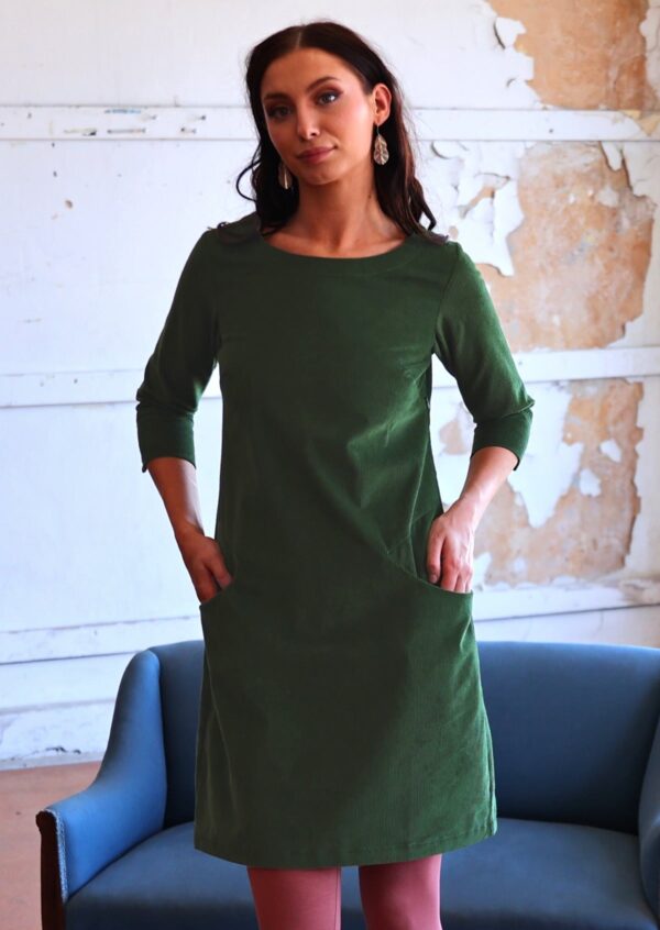 Corduroy Dress Douglas Fir - Image 3