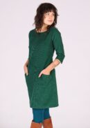 Corduroy Dress Hunter Green