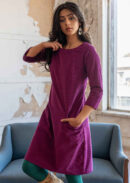 Corduroy Dress Plum Caspia