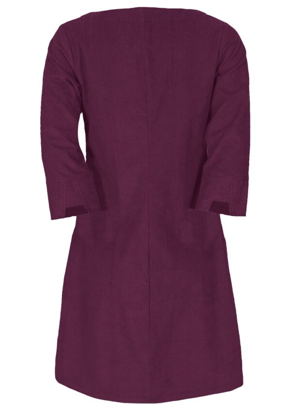 Corduroy Dress Plum Caspia - Image 7