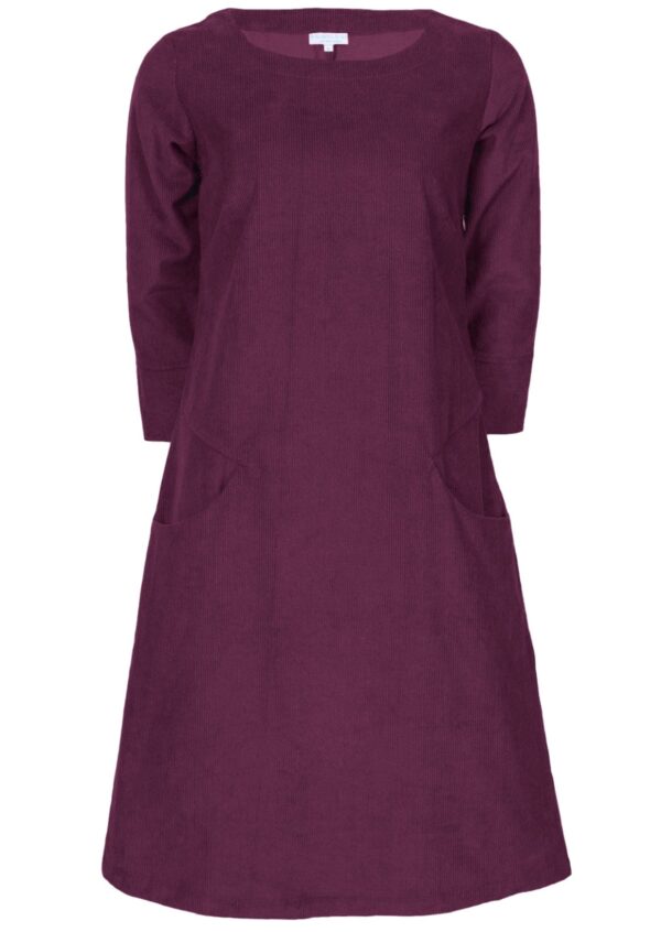 Corduroy Dress Plum Caspia - Image 5