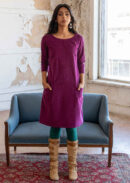 Corduroy Dress Plum Caspia