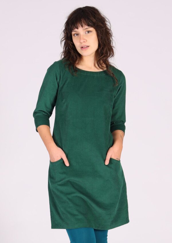 Corduroy Dress Hunter Green - Image 5