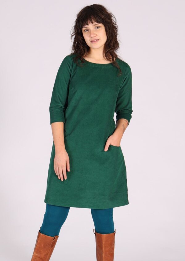 Corduroy Dress Hunter Green - Image 2