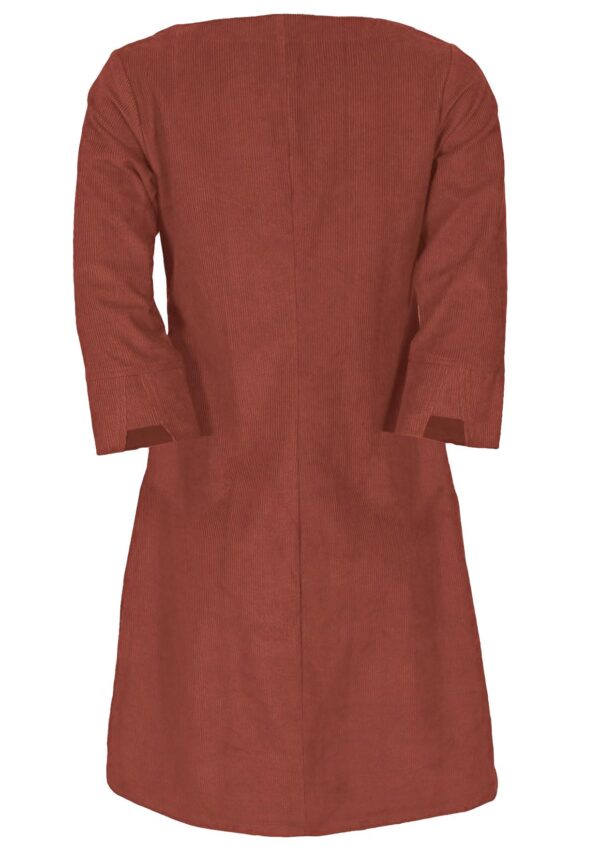 Corduroy Dress Burnt Henna - Image 11