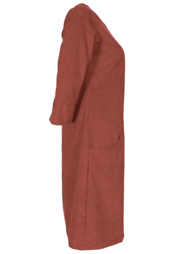 Corduroy Dress Burnt Henna - Image 10