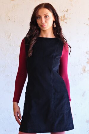Pocket Corduroy Tunic Black