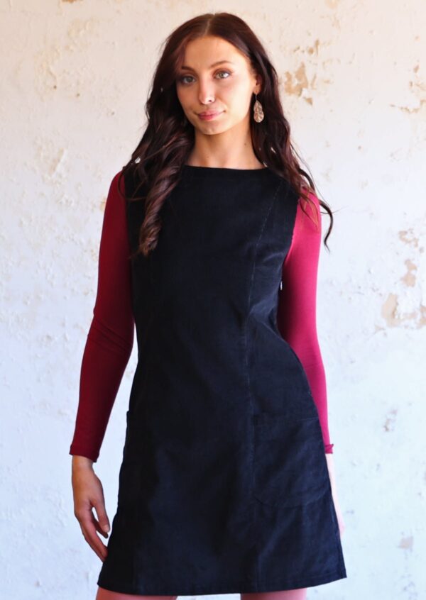 Pocket Corduroy Tunic Black