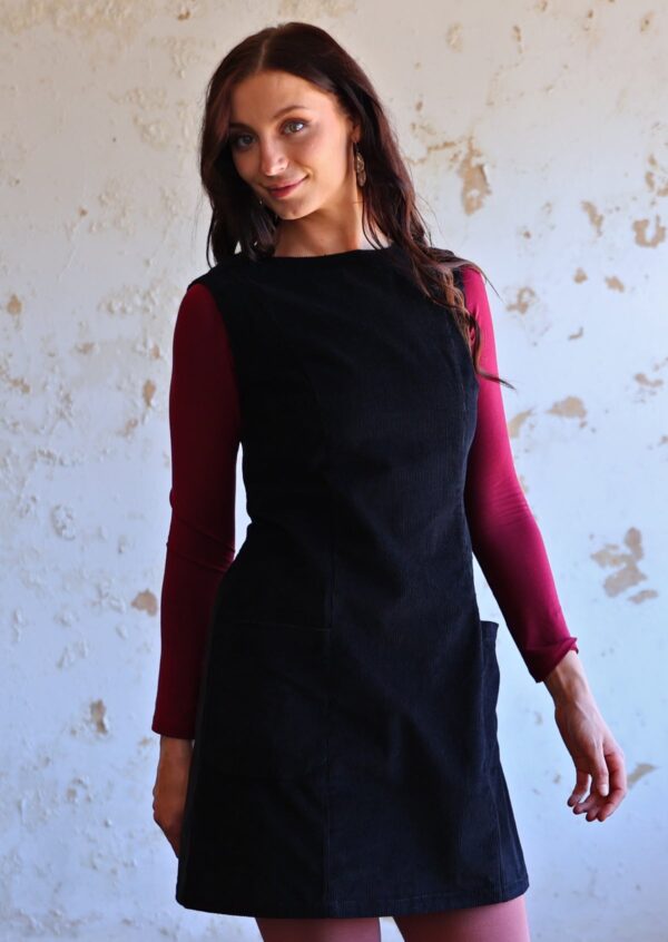 Pocket Corduroy Tunic Black - Image 4