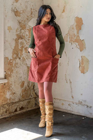 Pocket Corduroy Tunic Burnt Henna