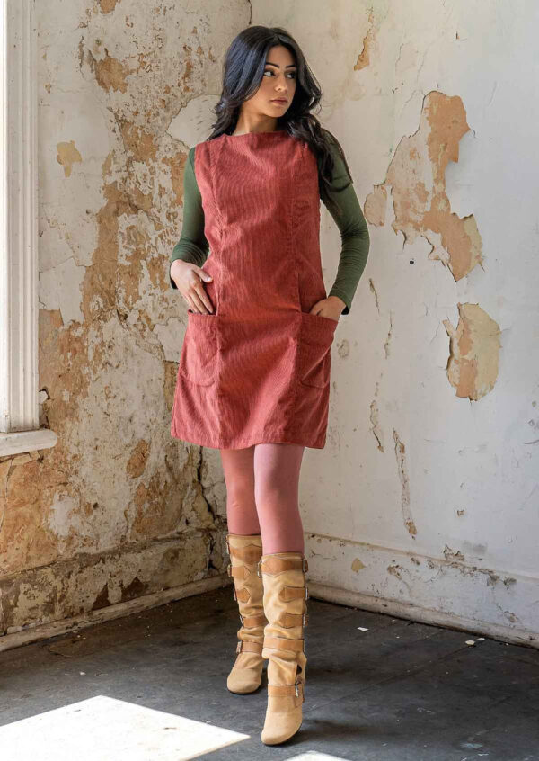 Pocket Corduroy Tunic Burnt Henna