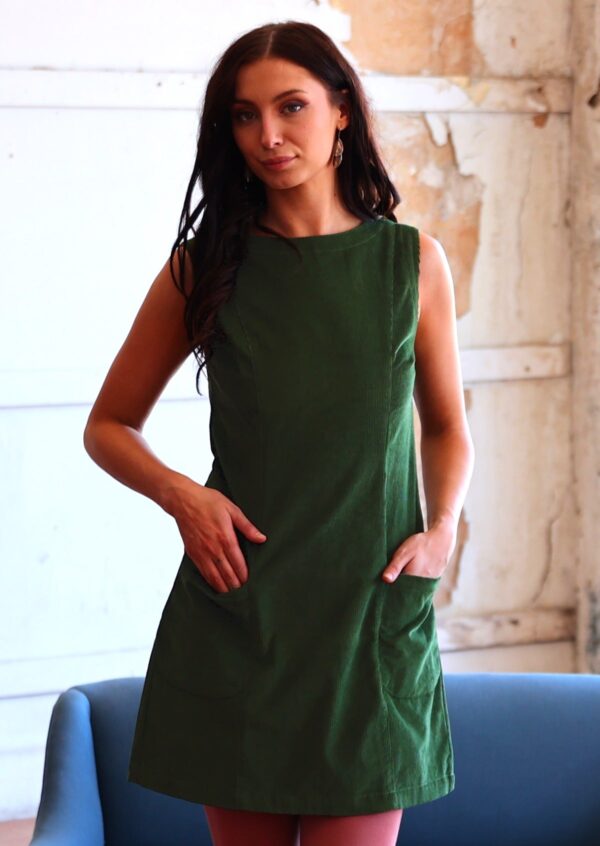 Pocket Corduroy Tunic Douglas Fir - Image 2