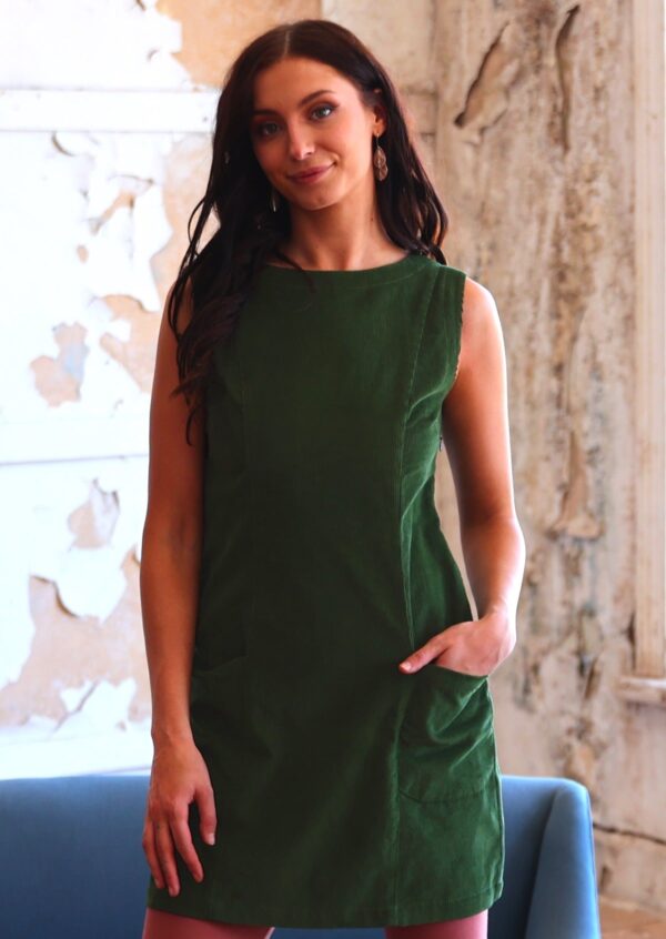 Pocket Corduroy Tunic Douglas Fir - Image 3