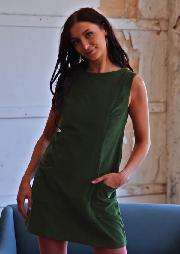 Pocket Corduroy Tunic Douglas Fir - Image 5