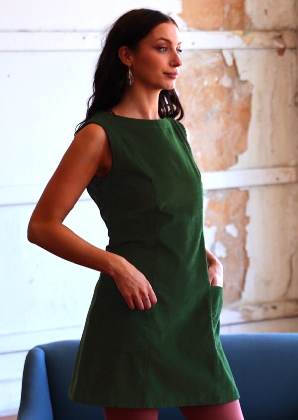 Pocket Corduroy Tunic Douglas Fir - Image 4