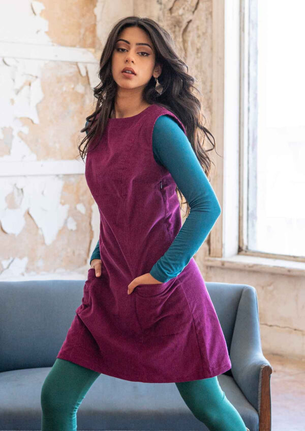 Pocket Corduroy Tunic Plum Caspia - Image 3