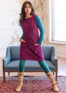 Pocket Corduroy Tunic Plum Caspia