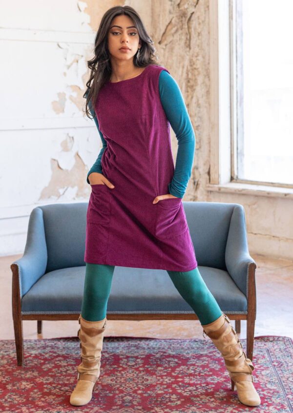 Pocket Corduroy Tunic Plum Caspia - Image 4