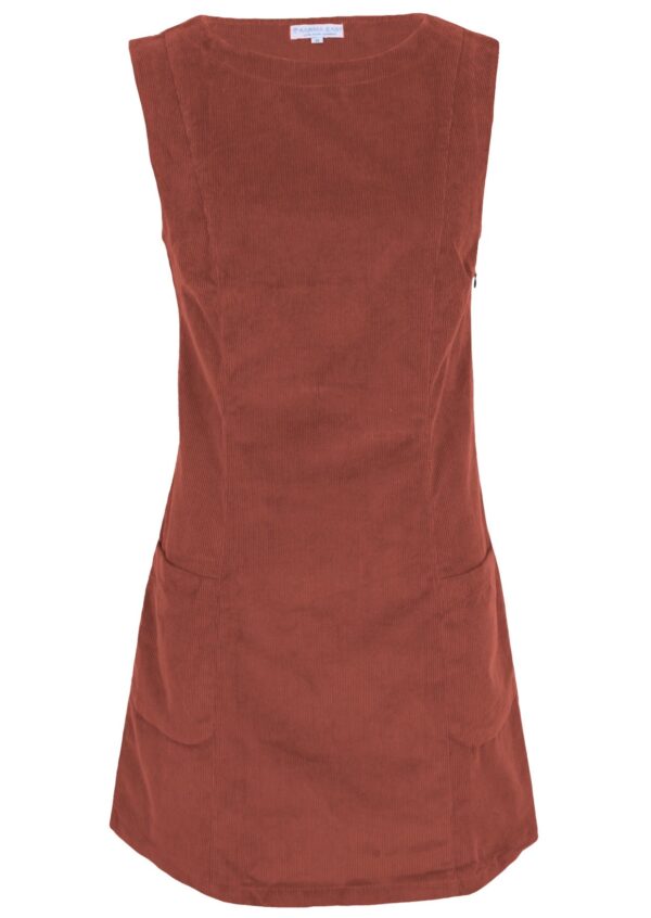 Pocket Corduroy Tunic Burnt Henna - Image 4