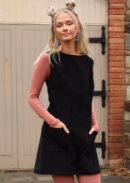 Pocket Corduroy Tunic Black
