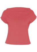 Wide Neck Mod Top Rose Pink
