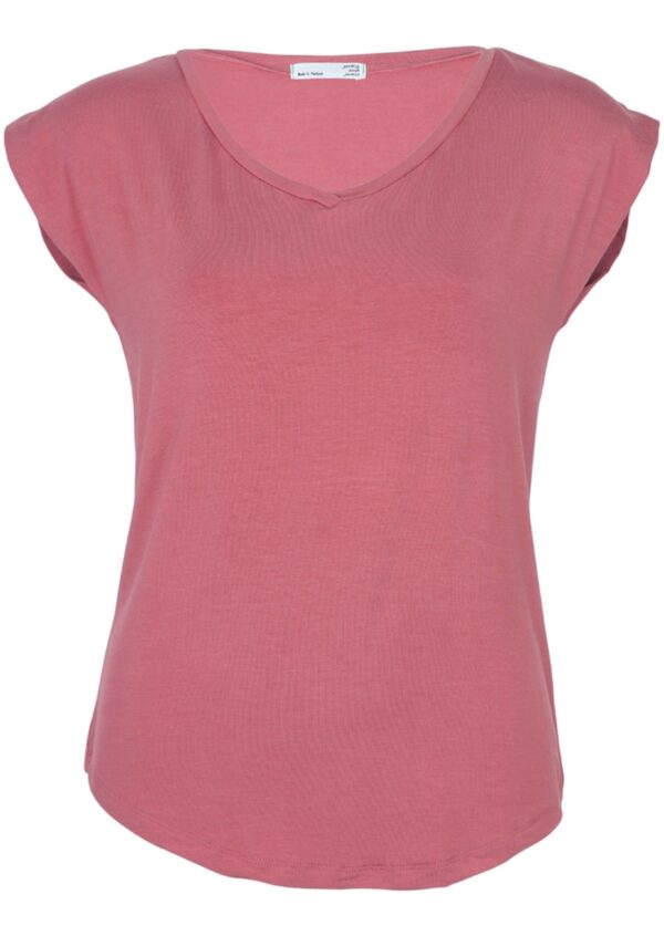 Simple Top V-neck Pink - Image 5