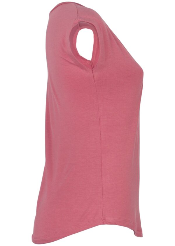 Simple Top V-neck Pink - Image 6