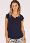 Simple Top V-neck Navy Blue