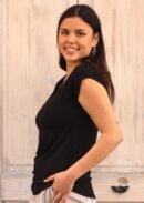 Simple Top V-neck Black