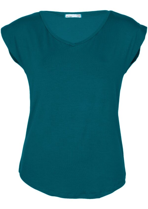 Simple Top V-neck Teal - Image 4