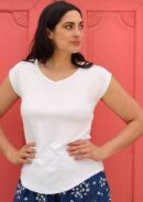 Simple Top V-neck White