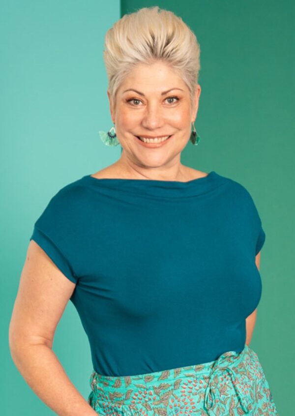 Wide Neck Mod Top Teal - Image 3