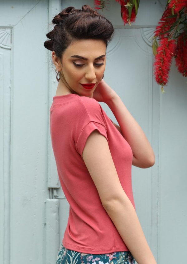 Wide Neck Mod Top Rose Pink - Image 5